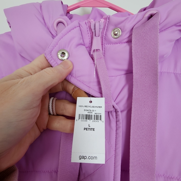 GAP ColdControl Upcycled Puffer Coat Jacket Sz Large - Picture 9 of 10